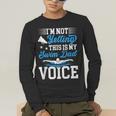 Swim Dad Voice Swimming Dad Of A Swimmer Father Men's Long Sleeve T-Shirt