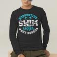 Swim Sister Supportive Swimming Sister Of A Swimmer Sis Men's Long Sleeve T-Shirt Swim Sister Supportive Swimming Sister Of A Swimmer Sis Men's Long Sleeve T-Shirt