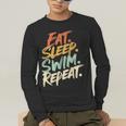 Swimmer Eat Sleep Swim Repeat I Swimming Men's Long Sleeve T-Shirt Swimmer Eat Sleep Swim Repeat I Swimming Men's Long Sleeve T-Shirt