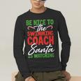 Swimming Coach Christmas Xmas Swimming Santa Men's Long Sleeve T-Shirt Swimming Coach Christmas Xmas Swimming Santa Men's Long Sleeve T-Shirt