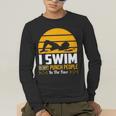 Swimming Swimmer Swim Team So I Don't Punch Men's Long Sleeve T-Shirt