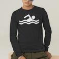 Swimming Symbol Men's Long Sleeve T-Shirt Swimming Symbol Men's Long Sleeve T-Shirt