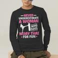 Never Underestimate A Woman Thai Boxing Muay Thai Fighter Men's Long Sleeve T-Shirt