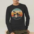 Vintage Drum Kit Silhouette Retro Music Men's Long Sleeve T-Shirt