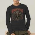 Vintage Muay Thai Trainer Thai Boxing Coach Art Buffalo Men's Long Sleeve T-Shirt