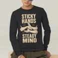 Women's Sticky Hands Steady Mind Muay Thai Boxing Men's Long Sleeve T-Shirt