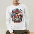 Backyard BBQ Dad Grill Boss Patriotic Fourth Of July Barbecu Men's Long Sleeve T-Shirt