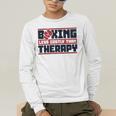 Boxing Less Costly Than Therapy Muay Thai Boxing Men's Long Sleeve T-Shirt Boxing Less Costly Than Therapy Muay Thai Boxing Men's Long Sleeve T-Shirt
