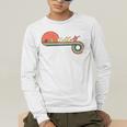 Canoe Retro Vintage Sunset Rainbow Raglan Baseball Tee Men's Long Sleeve T-Shirt