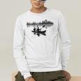Canoe Silhouette Forest Lake Reflection Men's Long Sleeve T-Shirt Canoe Silhouette Forest Lake Reflection Men's Long Sleeve T-Shirt