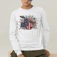 Drum Kit With American Flag Graphic For Musicians Men's Long Sleeve T-Shirt Drum Kit With American Flag Graphic For Musicians Men's Long Sleeve T-Shirt