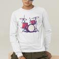 Drum Kit Electronic Drums Sweatshirt Men's Long Sleeve T-Shirt Drum Kit Electronic Drums Sweatshirt Men's Long Sleeve T-Shirt
