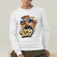 Gym Rat Kickboxing Nak Muay Thai Boxing Fighter Men's Long Sleeve T-Shirt