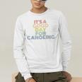 It's A Good Day For Canoeing Retro 70s Vintage Distressed Raglan Baseball Tee Men's Long Sleeve T-Shirt