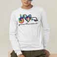 Peace Love Swim Tie Dye Swimmer Swimming Summer Trip Men's Long Sleeve T-Shirt