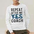 Repeat Yes Swim Coach Swimming Coach Men's Long Sleeve T-Shirt Repeat Yes Swim Coach Swimming Coach Men's Long Sleeve T-Shirt