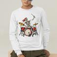 Skeleton Drummer Skull Drum Kit Halloween Men's Long Sleeve T-Shirt Skeleton Drummer Skull Drum Kit Halloween Men's Long Sleeve T-Shirt