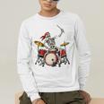 Skeleton Drummer Skull Drum Kit Halloween Raglan Baseball Tee Men's Long Sleeve T-Shirt Skeleton Drummer Skull Drum Kit Halloween Raglan Baseball Tee Men's Long Sleeve T-Shirt