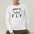 Swimmer Swim Team Born To Fly Butterfly Stroke Swimming Men's Long Sleeve T-Shirt