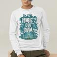 Swimming Quote Zombies Can't Swim For Swimmer Men's Long Sleeve T-Shirt