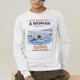 Swimming Never Underestimate A Woman Swim In Her Seventies Men's Long Sleeve T-Shirt