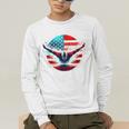 Swimming United States Shirt With American Flag Swimming Men's Long Sleeve T-Shirt