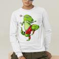 T-Rex Dinosaur Muay Thai Boxing Karate Martial Arts Kung Fu Men's Long Sleeve T-Shirt