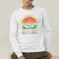 Never Underestimate An Old Man With a Canoe Retro Raglan Baseball Tee Men's Long Sleeve T-Shirt