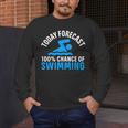 100 Chance Of Swimming Swimmer Swimming Men's Long Sleeve T-Shirt 100 Chance Of Swimming Swimmer Swimming Men's Long Sleeve T-Shirt