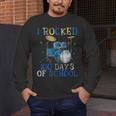 100th Day Of SchoolShirt Happy 100 Days Drum Kit Music Men's Long Sleeve T-Shirt