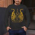 Awesome Orange Double Tiger Muay Thai Sak Yant Men's Long Sleeve T-Shirt