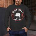 Bbq Dad Meat Smoker Dinner Will Be Ready In 18 Hours Men's Long Sleeve T-Shirt