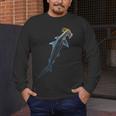 Beautiful Colors Swimming Hammerhead Shark Lovers Men's Long Sleeve T-Shirt