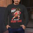 Boys Muay Thai Men's Long Sleeve T-Shirt Boys Muay Thai Men's Long Sleeve T-Shirt