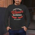 Certified Wiener Slinger BBQ Dad 4th Of July Men's Long Sleeve T-Shirt