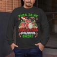 This Is My Christmas Pajama Shirt Drum Kit Christmas Men's Long Sleeve T-Shirt This Is My Christmas Pajama Shirt Drum Kit Christmas Men's Long Sleeve T-Shirt