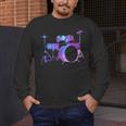 Cool Drum Kit Percussion Vintage Retro Drummer Costume Men's Long Sleeve T-Shirt Cool Drum Kit Percussion Vintage Retro Drummer Costume Men's Long Sleeve T-Shirt