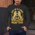 Cute Muay Thai Art For Men Women Kids Muay Thai Lovers Men's Long Sleeve T-Shirt