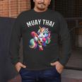 Cute Muay Thai Unicorn Men's Long Sleeve T-Shirt