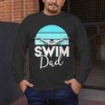 Dad Father School Swimming Meet Swimmer Swimmer Men's Long Sleeve T-Shirt Dad Father School Swimming Meet Swimmer Swimmer Men's Long Sleeve T-Shirt