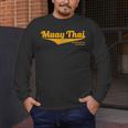 Distressed Muay Thai Kickboxing MMA BJJ Thailand T-Shirt Men's Long Sleeve T-Shirt