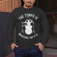 Drum Kit Graphic For a Drummer With Percussion Instruments Men's Long Sleeve T-Shirt
