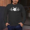 Drum Kit Heartbeat Drummer Music Lover EKG Pulse Set Note Men's Long Sleeve T-Shirt