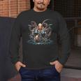 Drum Kit Percussionist Drummer Octopus Playing Drums Men's Long Sleeve T-Shirt
