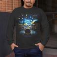 Drum Kit Percussionist Drummer Van Gogh Drums Men's Long Sleeve T-Shirt Drum Kit Percussionist Drummer Van Gogh Drums Men's Long Sleeve T-Shirt