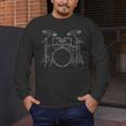 Drum Kit Rock Music Percussion Men's Long Sleeve T-Shirt Drum Kit Rock Music Percussion Men's Long Sleeve T-Shirt