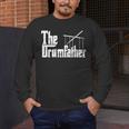 Drummer Humor The Drumfather Drum Kit Men's Long Sleeve T-Shirt Drummer Humor The Drumfather Drum Kit Men's Long Sleeve T-Shirt