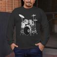 Drums Drum Kit Music Men's Long Sleeve T-Shirt Drums Drum Kit Music Men's Long Sleeve T-Shirt