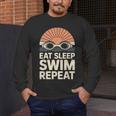 Eat Sleep Swim Repeat Swimmer Swimming Men's Long Sleeve T-Shirt Eat Sleep Swim Repeat Swimmer Swimming Men's Long Sleeve T-Shirt