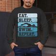 Eat Sleep Swim Vintage Swimming Lover Swimmer Men Women Men's Long Sleeve T-Shirt